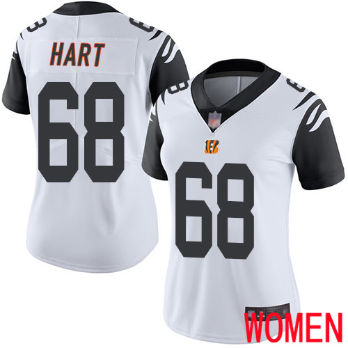 Cincinnati Bengals Limited White Women Bobby Hart Jersey NFL Footballl #68 Rush Vapor Untouchable->women nfl jersey->Women Jersey